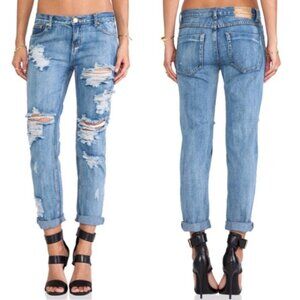 Free People One Teaspoon Awesome Baggie Jeans Distressed Boyfriend Straight leg